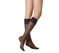 KUNERT Women's Satin Look 20 Knee-High Socks, Black (Black 0500), 35-38