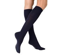 KUNERT Women's Knee Socks Soft Wool Cotton Soft, Marine 0360, 39-42