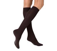 KUNERT Women's WOOL CARE KSD Women's knit knee socks, Brown-mel.,