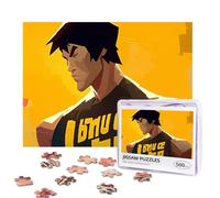 Kung Fu Bruce Lee Puzzles 500 Pieces Personalized Jigsaw Puzzles Photos Puzzle with Storage Bag Challenging Picture Puzzle for Adults Home Decor Wedding (52x38 CM)