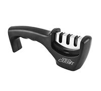 Kung Fu Carrot 3 Stage Knife Sharpener Perfect for Sharpening Kitchen Knives - Ceramic Stone, Tungsten Carbide Plates, Diamond rods