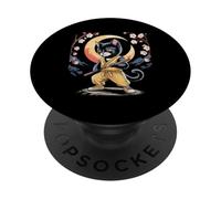 Kung Fu Cat Nunchaku Kungfu Nunchucks Kitten Martial Arts PopSockets Adhesive PopGrip