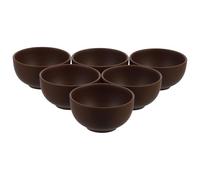 Kung-Fu Cup Purple Clay Small Teaware Cups Handmade Ceramic Tea Set Traditional Chinese Tea Ceremony Coffee Brown Color for Home and Office Use 6 Pieces