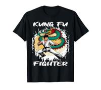 Kung Fu Fighter Dragon Martial Arts Chinese Shaolin Monk T-Shirt