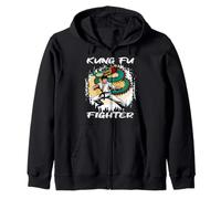 Kung Fu Fighter Dragon Martial Arts Chinese Shaolin Monk Zip Hoodie