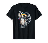 Kung Fu Lemur Dance Party Funny Animal Character T-Shirt