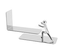 Kung Fu Man Metal Bookends, Durable Rustproof Book Holders, High Stability Book Stoppers with Zinc Alloy Base, Unique Design for Home Office Library Decor