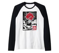 Kung Fu Panda Master Po Action Pose Woodcut Poster Raglan Baseball Tee