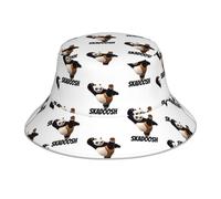 (Kung Fu Panda Skadoosh_6952) Bucket Hat Reversible Reflective for Men Women - UV50+ Sun Protection Double-Sided Fishing Hat with 360 Safety Strips Summer Outdoor