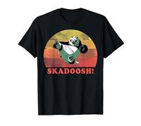 Kung Fu Panda Skadoosh! Retro Circle Portrait T-Shirt, Men, Black, XX-Large
