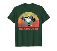 Kung Fu Panda Skadoosh! Retro Circle Portrait T-Shirt, Men, Dark Green, Small