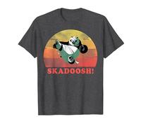 Kung Fu Panda Skadoosh! Retro Circle Portrait T-Shirt, Men, Dark Heather Grey, 4X-Large