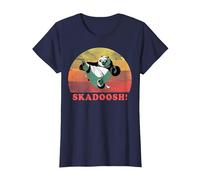 Kung Fu Panda Skadoosh! Retro Circle Portrait T-Shirt, Women, Navy Blue, 3X-Large