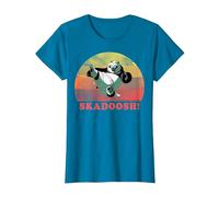 Kung Fu Panda Skadoosh! Retro Circle Portrait T-Shirt, Women, Sapphire Blue, X-Large