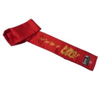 Kung Fu Sash RED with GOLD Dragon Print Satin 300cm for Men/Women Shaolin Monk Kung fu Belt Wushu Martial Arts Sashes for Uniforms Wing Chun Clothing