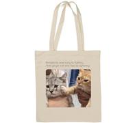 Kung fu strike it is always a ginger cat's fault funny meme Natural Cotton Tote Bag White