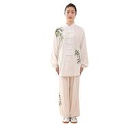 Kung Fu Uniform Tai Chi Suit Women Soft Lady Kung Fu Wushu Martial Arts Uniform Performance Jacket Pants Exercise Clothing(Color 3 2PC,S)