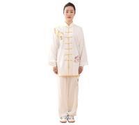Kung Fu Uniform Tai Chi Suit Women Soft Lady Kung Fu Wushu Martial Arts Uniform Performance Jacket Pants Exercise Clothing(Color 6 2PC,M)