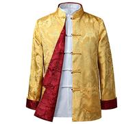 Kung Fu Uniforms Martial Arts Jacket Both Sides Wear Long Sleeve - Tang Suit Men Chinese Traditional Clothes,Cotton Linen Tai Chi Clothes Zen Meditation Uniform