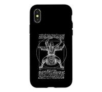Kung Fu Vitruvian Man Shaolin Monk Martial Arts Da Vinci Case for iPhone X/XS