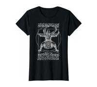 Kung Fu Vitruvian Man Shaolin Monk Martial Arts Da Vinci Value Graphic T-Shirt, Women, Black, XS