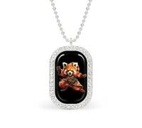 Kung Fu Warrior RedPanda Custom Photo Necklace Personalized Picture Pendant Memory Jewelry for Women