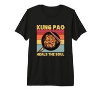 Kung Pao Chicken Heals The Soul Retro Chinese Cuisines Lover Premium T-Shirt