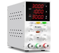 Kungber Laboratory Power Supply 0-30V 0-10A, DC Adjustable, White