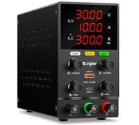 Kungber Laboratory Power Supply 0-30V 0-10A, DC Adjustable with 4-Digit LED Display, Black