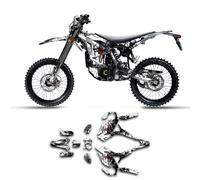 Kungfu Graphics Decal Kit for Surron SUR-Ron Ultra Bee, Black White, SRUB22N004-KO