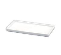 kungfu Mall Creative Bathroom Toothbrush Ceramic Base White Porcelain Trays Rectangle Holder Stand Sanitary Stor