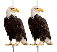 Kungfu Mall Hawk Bird Scarer, Pigeon Deterrent with Bird Deterrent Tape, Cardboard Bird Repellent Devices, Paper Pigeon Scarer to Scare Birds Away from Garage Home Roof Pond 2PCS