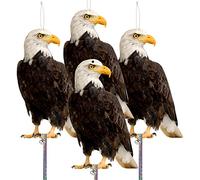 Kungfu Mall Pigeon Scarer, Bird Deterrent with Repellent Tape, Seagull Devices, Hawk Decoy to Scare Birds Away from Garage Home Roofs Ponds 4PCS