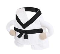 KungFu Theme Pet Costume Halloween Party Outfit for Small to Large Dog Cats Soft Polyester Easy Wear 2 Leg Clothes Taekwondo Outfit for Pet Halloween Party