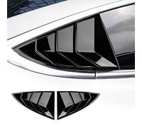 KUNGKIC 2 Pcs Rear Window Sunshade for Tesla Model 3 2017-2021 ABS Windshield Sun Rain Protection Tesla Accessories (Gloss Black)