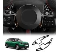 KUNGKIC Aluminium Steering Wheel Paddle Shift DSG Extensions for 2024 2025 Mini F65 F66 JCW, Mini U25 Countryman JCW, Interior Decoration Accessories, 2 Pieces (Black)