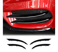 KUNGKIC Car Front Bumper Fog Light Trim Lip Splitter Spoiler Decal for Mercedes Benz C Class W205 C180 C200 C250 C260 C300 2015-2018 Accessory 4 pcs/set(Black)