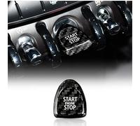 KUNGKIC Carbon Fiber Car Engine Start Stop Button Cover Keyless Go Ignition Sticker Cover Trim Decal for MINI Cooper F54 F55 F56 F57 F60 Interior Accessories(Black)