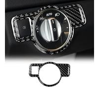 KUNGKIC Carbon Fiber Car Headlight Switch Cover Trim Sticker Decal for Mercedes Benz A B C E G Class CLA GLA GLE GLK GL Decoration Interior Trim Accessory (Type A)