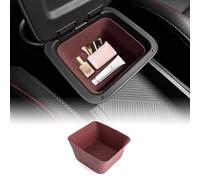 KUNGKIC For 2024 2025 Mini Countryman U25 Car Central Control Storage Box Silicone Pad Storage Mini Accessories (Red)
