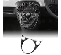 KUNGKIC for Abarth 595 695 2012-2015 / Fiat 500 2008-2015 Accessories Carbon Fibre Interior Trim Car Gear Shift Knob Panel Frame Cover Self-Adhesive Decal Cool Auto Parts RHD (Soft Carbon Black)