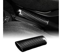 KUNGKIC for Abarth 595 695 2012-2023 Accessorries Carbon Fibre Interior Trim Car Handbrake Grips Cover Self-Adhesive Decal Cool Auto Parts RHD