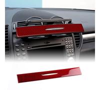 KUNGKIC For Benz SLK R171 2004-2010 Accessories Carbon Fibre Interior Trim Car Decorative Panel Below Yhe Central Control Air Outlet Self-adhesive Decal Cool Auto Parts RHD (Red)