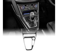 KUNGKIC For Ford Focus RS ST SE Ecoboost 2015-2018 Accessory Carbon Fibre Interior Trim Car Center Control Gear Panel Cover Frame Cool Decal Self-adhesive Auto Parts Gift RHD (Black)