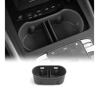 KUNGKIC For Mercedes Benz EQA/EQB A B Class W247 GLAX156/GLB X247 W177 Silica Gel Car Centre Console Water Cup Holder Cup Holder Frame Storage Box Accessories Interior Trim Vehicle Design (Black)