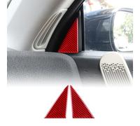 KUNGKIC For MINI J01 EV Cooper E Cooper SE 2024-UP Accessory Carbon Fibre Interior Trim Car Door Panel Decorative Cover Cool Decal Self-adhesive Auto Parts Gift RHD (Red)