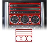 KUNGKIC for MINI R50 R53 2001-2006 Accessories Carbon Fibre Interior Trim Car Multimedia Center Control Frame Sticker Cover Self-Adhesive Decal Cool Auto Parts RHD (Red, TypeB)