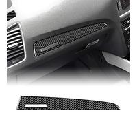 KUNGKIC for Q5 2009-2016,Real Carbon Fiber Accessory Self-Adhesive Car Central Control Dashboard Co-Pilot Cover Sticker Decoration Interior Trim Auto Parts Gift RHD (Black)