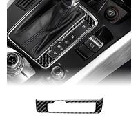KUNGKIC for Q5/A4/A5,Real Carbon Fiber Accessory Self-adhesive Car Center Gear Shift Panel Sticker Decoration Interior Trim Auto Parts Gift RHD (2013-2016, Black)