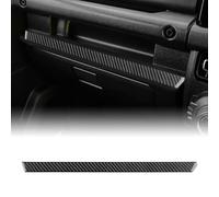 KUNGKIC For Suzuki Jimny 2019-2025 Accessorries Carbon Fibre Interior Trim Car Co-pilot Dashboard Cover Trim Self-adhesive Decal Cool Auto Parts RHD (Black)